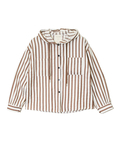 go slow caravan(ゴースローキャラバン) |NUEVO BLANCA/ヌエヴォブランカ ストライプサッカー布帛シャツパーカー (WOMENS)