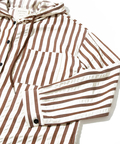go slow caravan(ゴースローキャラバン) |NUEVO BLANCA/ヌエヴォブランカ ストライプサッカー布帛シャツパーカー (WOMENS)