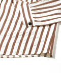 go slow caravan(ゴースローキャラバン) |NUEVO BLANCA/ヌエヴォブランカ ストライプサッカー布帛シャツパーカー (WOMENS)