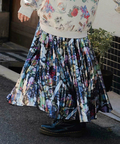 go slow caravan(ゴースローキャラバン) |ScoLar/スカラー 柄メタリックプリーツSK (WOMENS)