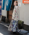 go slow caravan(ゴースローキャラバン) |ScoLar/スカラー 柄メタリックプリーツSK (WOMENS)