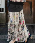 go slow caravan(ゴースローキャラバン) |ScoLar/スカラー 柄メタリックプリーツSK (WOMENS)