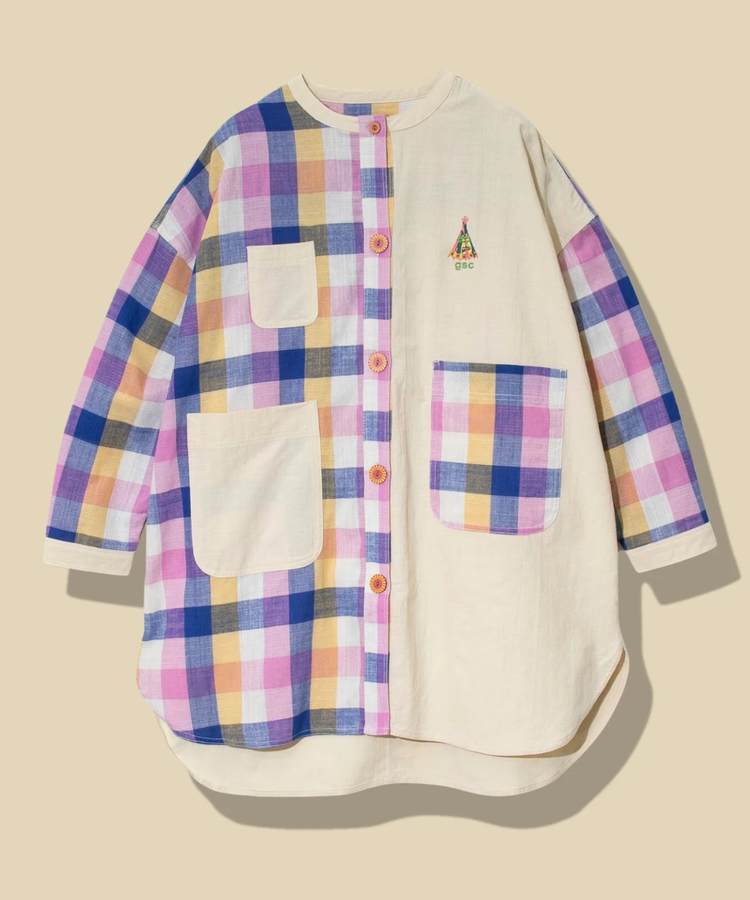 go slow caravan(ゴースローキャラバン) |ビッグチェック切替クルーJK (WOMENS)