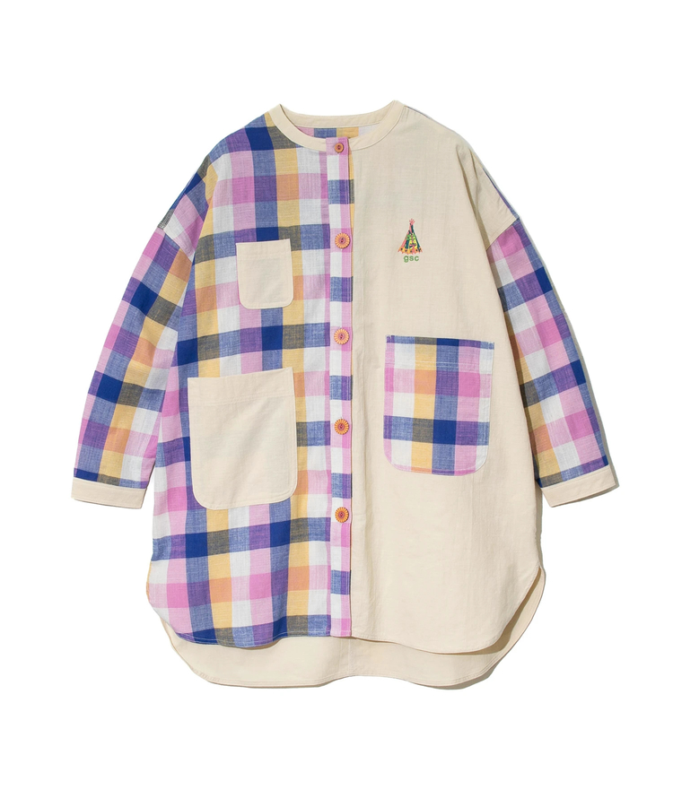 go slow caravan(ゴースローキャラバン) |ビッグチェック切替クルーJK (WOMENS)