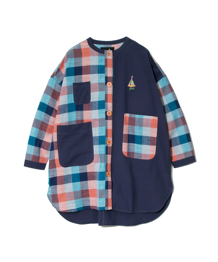 go slow caravan(ゴースローキャラバン) |ビッグチェック切替クルーJK (WOMENS)