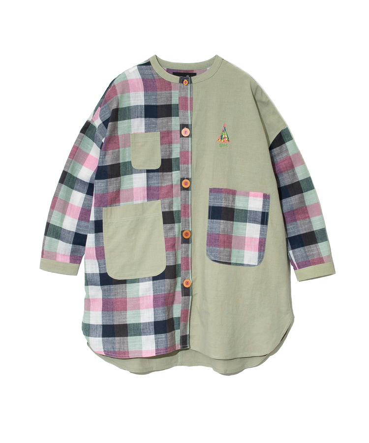 go slow caravan(ゴースローキャラバン) |ビッグチェック切替クルーJK (WOMENS)