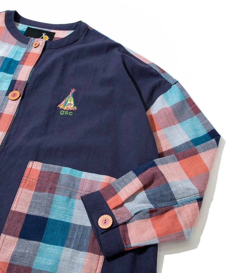 go slow caravan(ゴースローキャラバン) |ビッグチェック切替クルーJK (WOMENS)