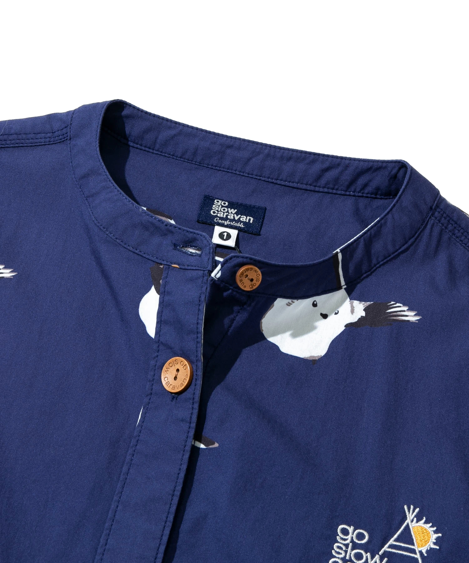シマエナガ ノーカラーシャツワンピース (WOMENS)｜ファッション通販 