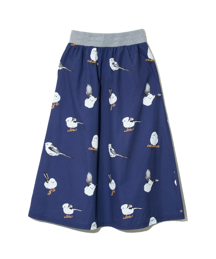 go slow caravan(ゴースローキャラバン) |シマエナガ ウエストリブフレアスカート (WOMENS)