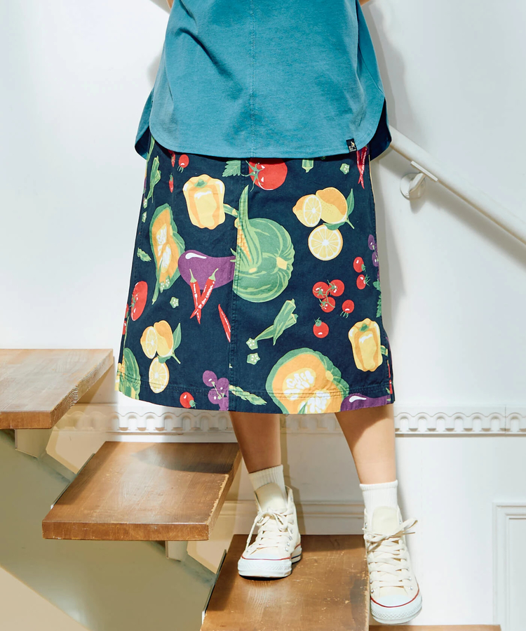 go slow caravan(ゴースローキャラバン) |キャンバスベジタブルフルーツスカート (WOMENS)