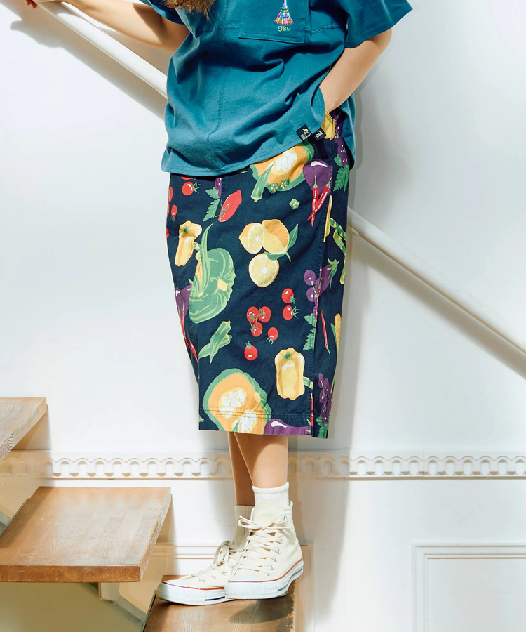 go slow caravan(ゴースローキャラバン) |キャンバスベジタブルフルーツスカート (WOMENS)