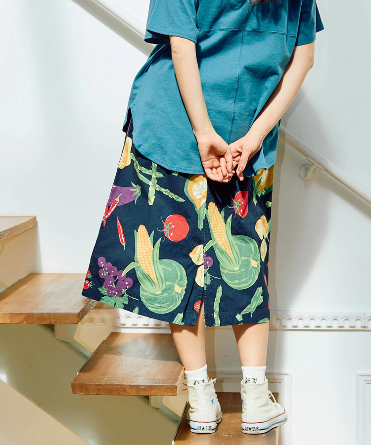 go slow caravan(ゴースローキャラバン) |キャンバスベジタブルフルーツスカート (WOMENS)