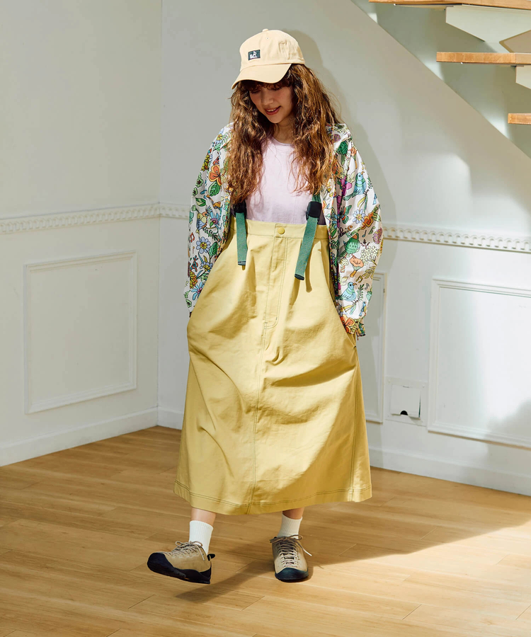 go slow caravan(ゴースローキャラバン) |N/Cクレイジー ハッピーフラワーリングボタンパーカーJK (WOMENS)