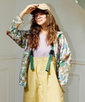 go slow caravan(ゴースローキャラバン) |N/Cクレイジー ハッピーフラワーリングボタンパーカーJK (WOMENS)
