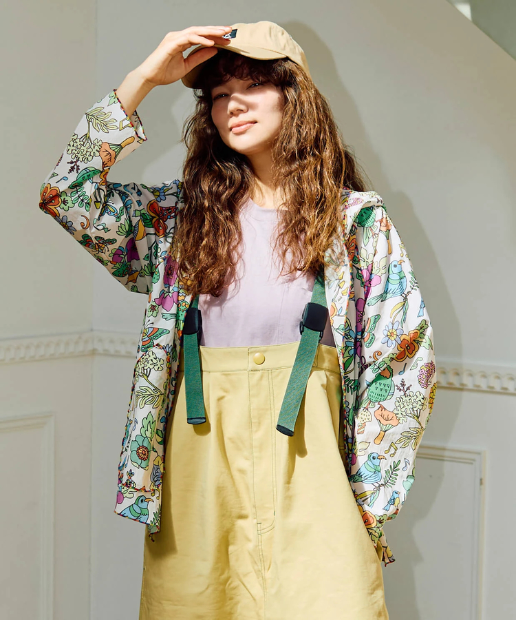 go slow caravan(ゴースローキャラバン) |N/Cクレイジー ハッピーフラワーリングボタンパーカーJK (WOMENS)
