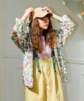 go slow caravan(ゴースローキャラバン) |N/Cクレイジー ハッピーフラワーリングボタンパーカーJK (WOMENS)
