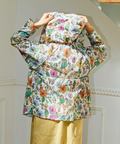 go slow caravan(ゴースローキャラバン) |N/Cクレイジー ハッピーフラワーリングボタンパーカーJK (WOMENS)