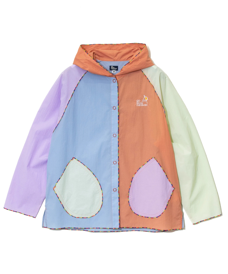 go slow caravan(ゴースローキャラバン) |N/Cクレイジー ハッピーフラワーリングボタンパーカーJK (WOMENS)