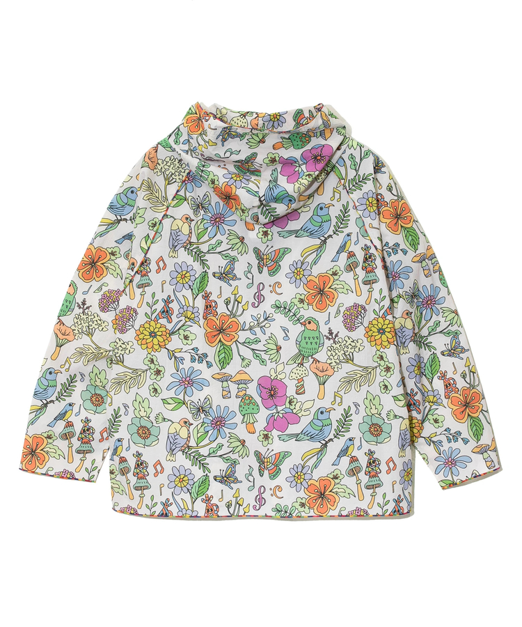 go slow caravan(ゴースローキャラバン) |N/Cクレイジー ハッピーフラワーリングボタンパーカーJK (WOMENS)