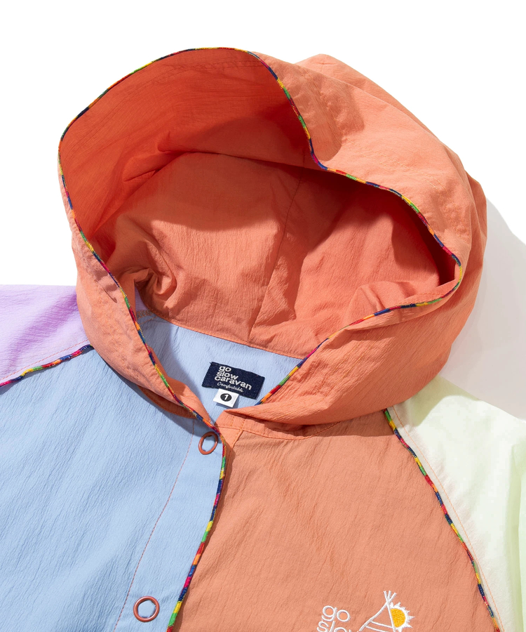 go slow caravan(ゴースローキャラバン) |N/Cクレイジー ハッピーフラワーリングボタンパーカーJK (WOMENS)