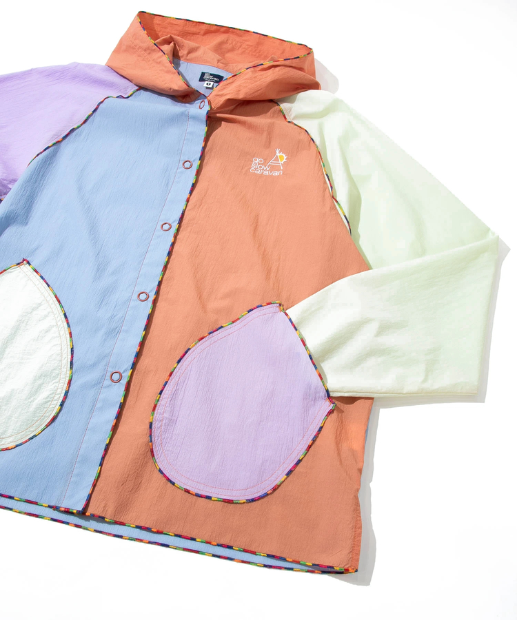 go slow caravan(ゴースローキャラバン) |N/Cクレイジー ハッピーフラワーリングボタンパーカーJK (WOMENS)