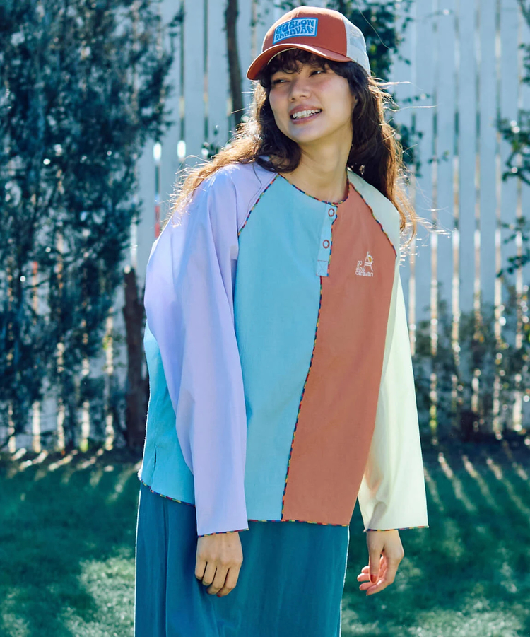 go slow caravan(ゴースローキャラバン) |N/Cクレイジー ハッピーフラワーヘンリープルオーバー (WOMENS)