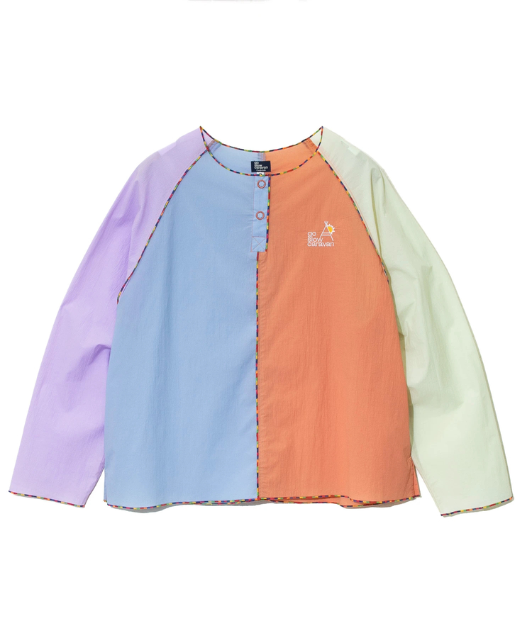 go slow caravan(ゴースローキャラバン) |N/Cクレイジー ハッピーフラワーヘンリープルオーバー (WOMENS)