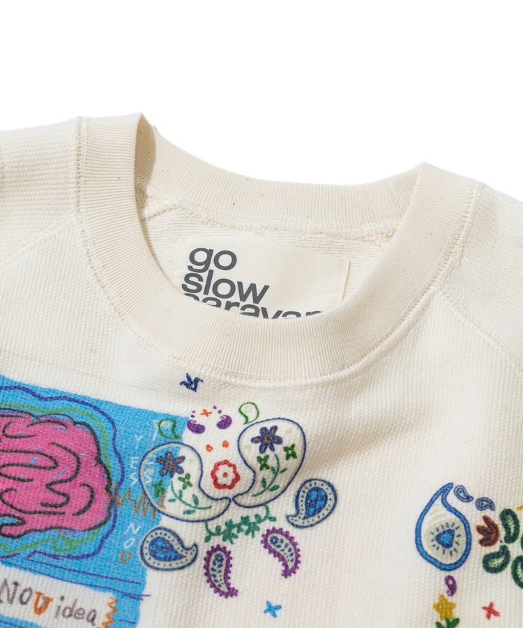 go slow caravan(ゴースローキャラバン) |UNIQUEインレイ 落書きMIX ラグラン TEE (MENS)