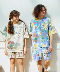 go slow caravan(ゴースローキャラバン) |UNIQUEインレイ 落書きMIX ラグラン TEE TIE DYE (MENS)