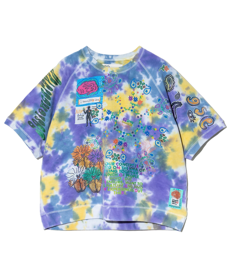 go slow caravan(ゴースローキャラバン) |UNIQUEインレイ 落書きMIX ラグラン TEE TIE DYE (MENS)
