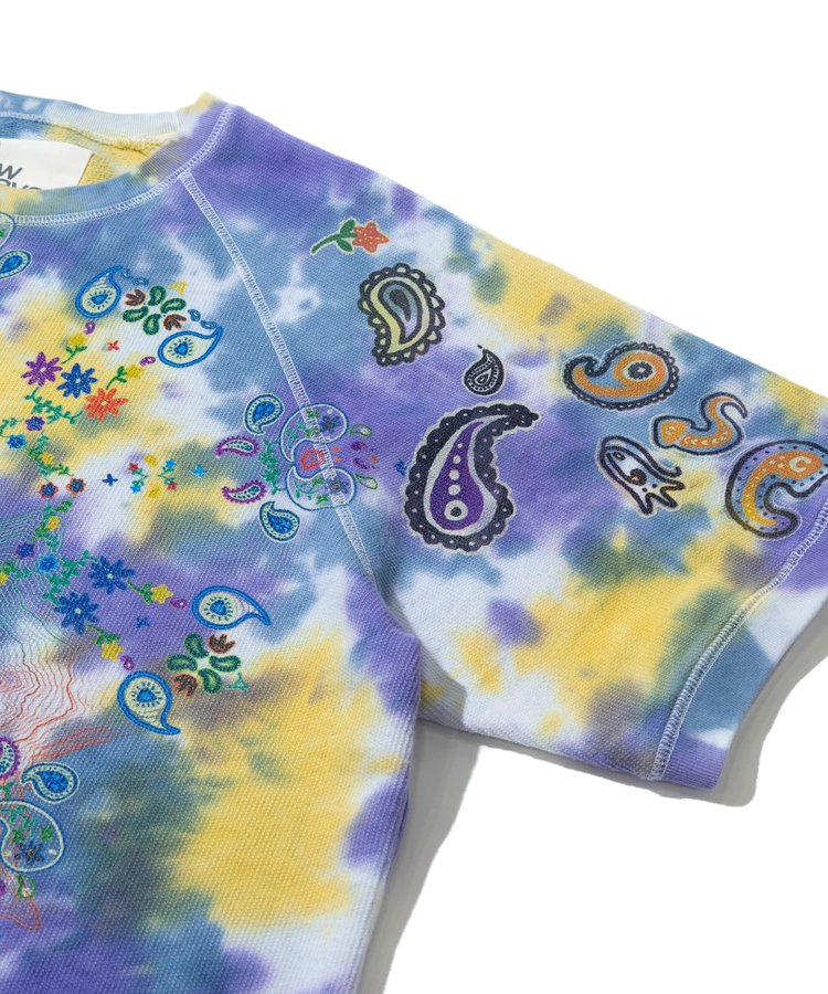 go slow caravan(ゴースローキャラバン) |UNIQUEインレイ 落書きMIX ラグラン TEE TIE DYE (MENS)