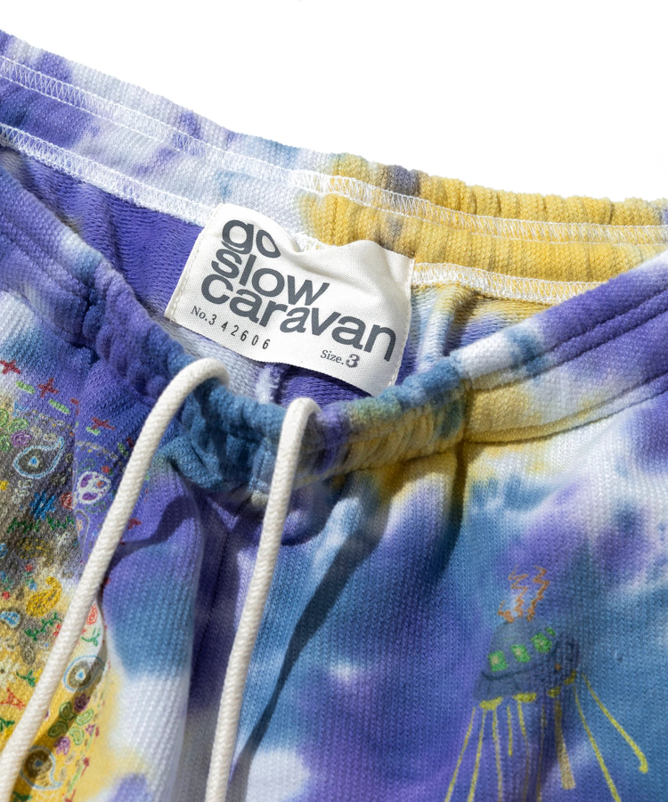 go slow caravan(ゴースローキャラバン) |UNIQUEインレイ 落書きMIX ショートパンツ TIE DYE (MENS)