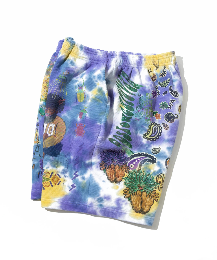 go slow caravan(ゴースローキャラバン) |UNIQUEインレイ 落書きMIX ショートパンツ TIE DYE (MENS)