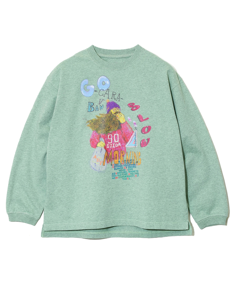 go slow caravan(ゴースローキャラバン) |メランジェ G/D EJIDAI MAN ロングスリーブ BIG TEE (MENS)