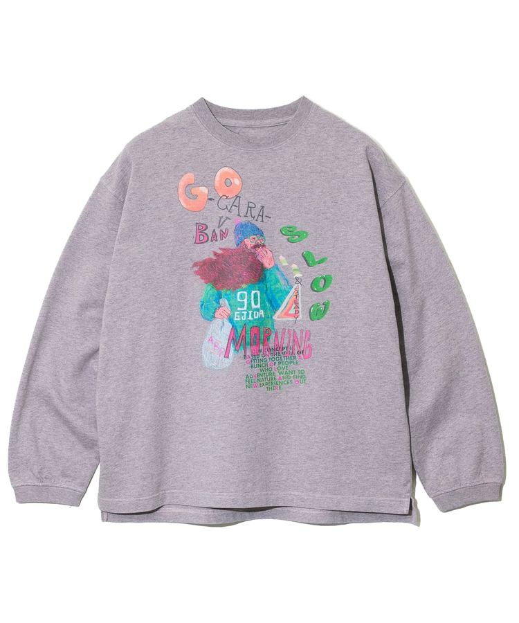 go slow caravan(ゴースローキャラバン) |メランジェ G/D EJIDAI MAN ロングスリーブ BIG TEE (MENS)