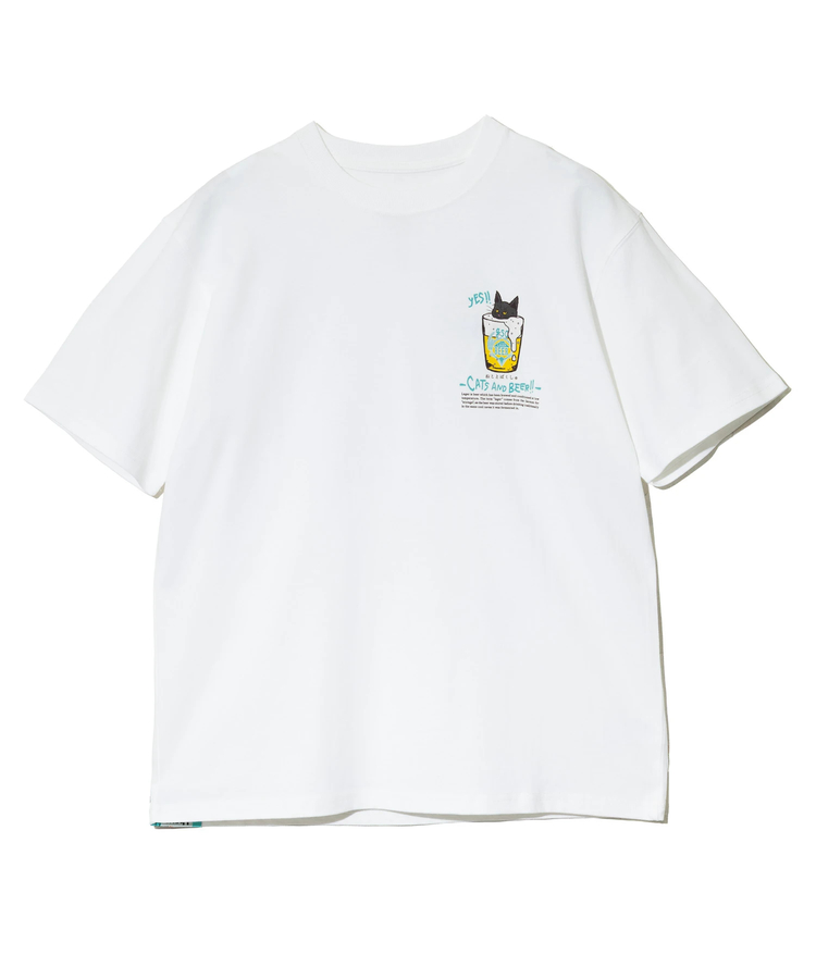 go slow caravan(ゴースローキャラバン) |RAY綿 猫と麦酒TEE~無限麦酒2~ (MENS/WOMENS)