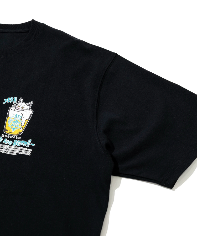 go slow caravan(ゴースローキャラバン) |RAY綿 猫と麦酒TEE~無限麦酒2~ (MENS/WOMENS)