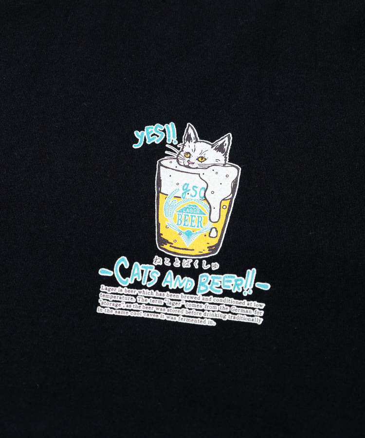 go slow caravan(ゴースローキャラバン) |RAY綿 猫と麦酒TEE~無限麦酒2~ (MENS/WOMENS)