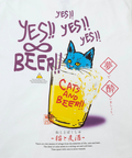 go slow caravan(ゴースローキャラバン) |RAY綿 猫と麦酒TEE~麦酒風呂2~ (MENS/WOMENS)