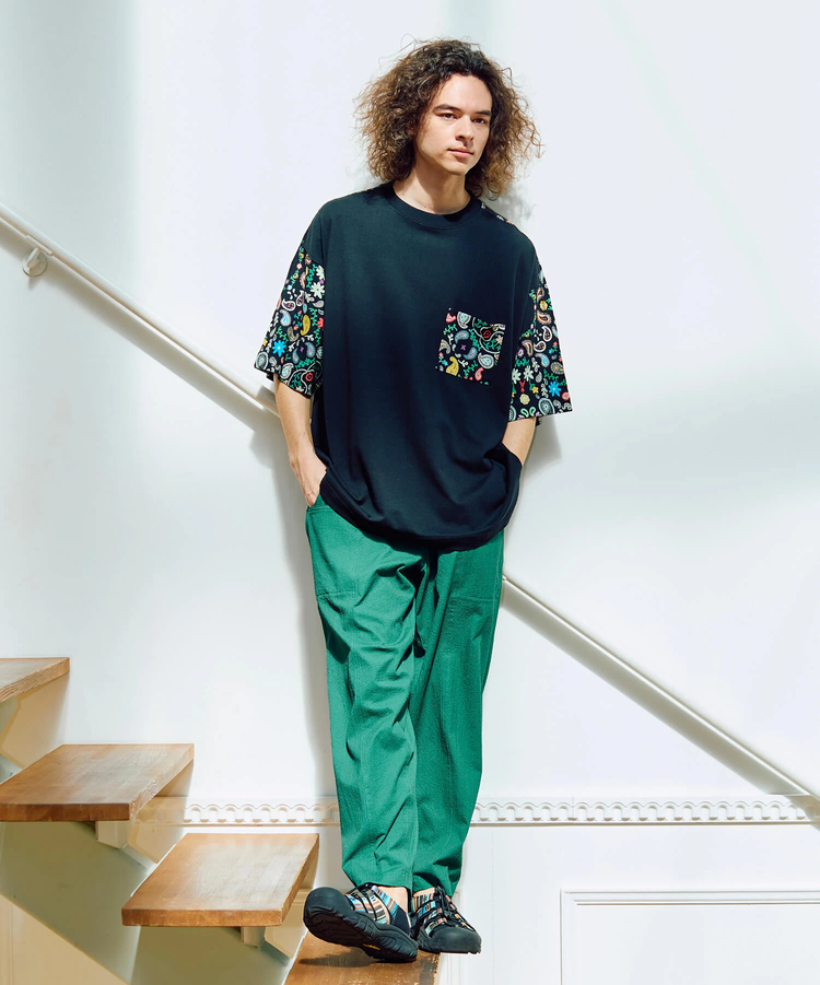 go slow caravan(ゴースローキャラバン) |RAY綿 アクティブパターン切替 ペイズリー PKT BIG TEE (MENS/WOMENS)