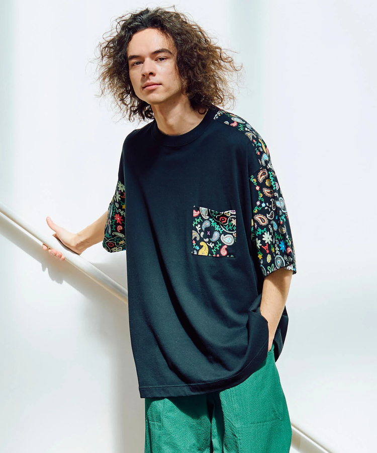 go slow caravan(ゴースローキャラバン) |RAY綿 アクティブパターン切替 ペイズリー PKT BIG TEE (MENS/WOMENS)