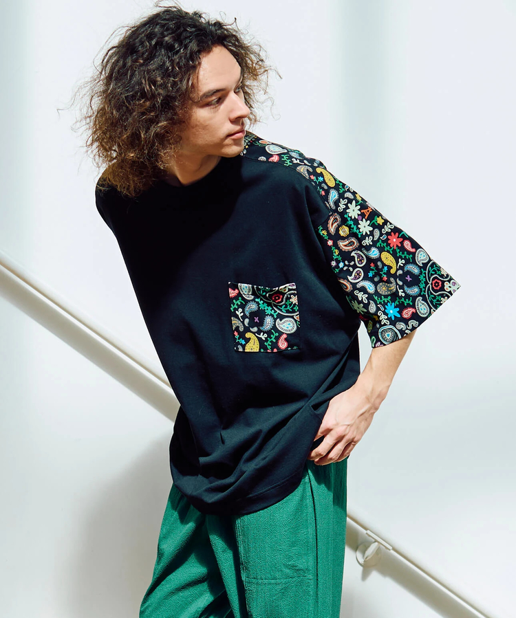go slow caravan(ゴースローキャラバン) |RAY綿 アクティブパターン切替 ペイズリー PKT BIG TEE (MENS/WOMENS)