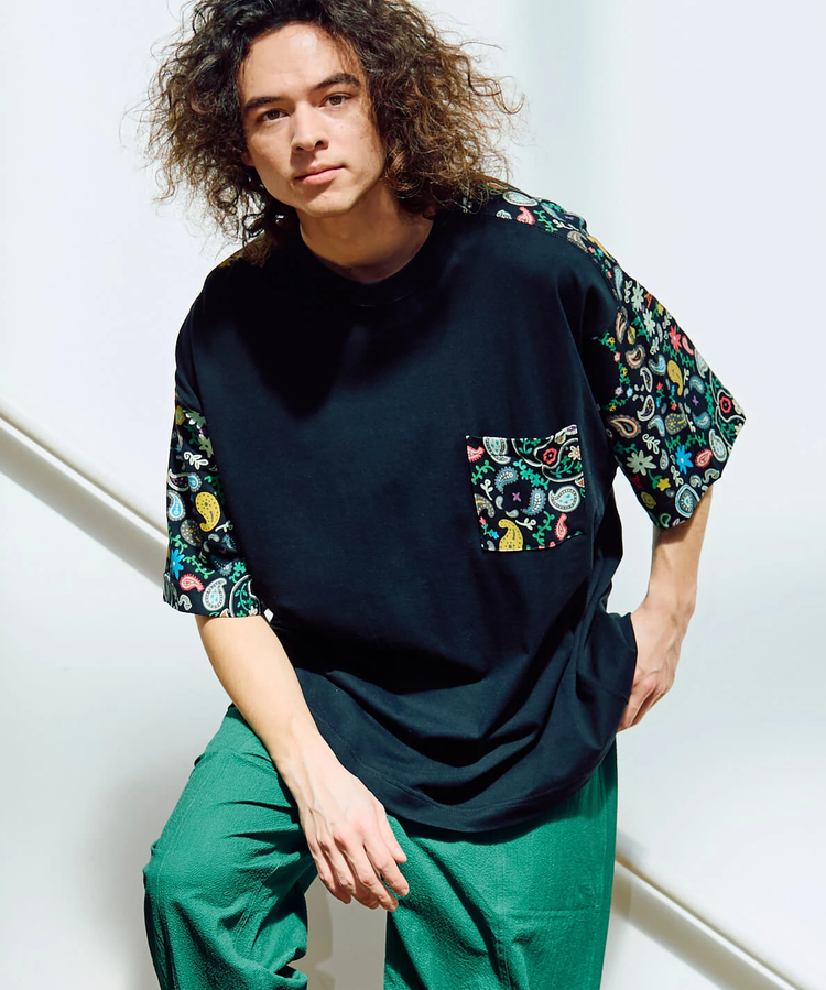 go slow caravan(ゴースローキャラバン) |RAY綿 アクティブパターン切替 ペイズリー PKT BIG TEE (MENS/WOMENS)