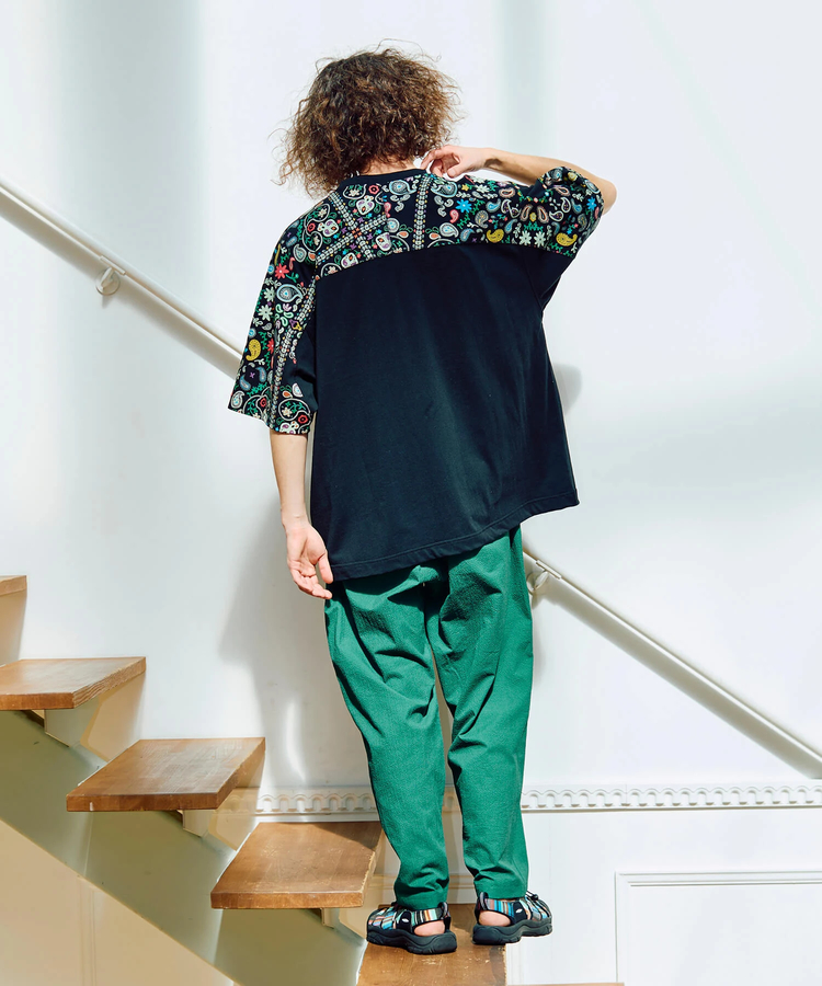 go slow caravan(ゴースローキャラバン) |RAY綿 アクティブパターン切替 ペイズリー PKT BIG TEE (MENS/WOMENS)