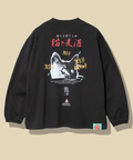go slow caravan(ゴースローキャラバン) |メランジェ G/D 猫と麦酒 ロングスリーブ BIG TEE (MENS/WOMENS)