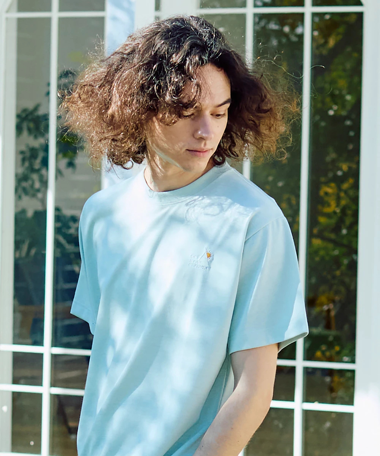 go slow caravan(ゴースローキャラバン) |Drymix LOGO刺繍 TEE (MENS)