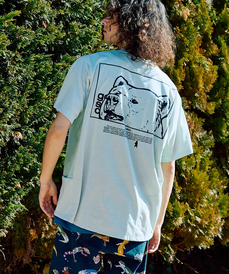 go slow caravan(ゴースローキャラバン) |Drymix スクエアクマLOGO アクティビTEE (MENS)