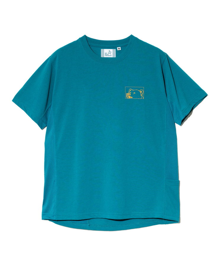 go slow caravan(ゴースローキャラバン) |Drymix スクエアクマLOGO アクティビTEE (MENS)