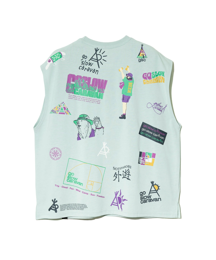 go slow caravan(ゴースローキャラバン) |Drymix gscいっぱい ノースリーブ TEE (MENS)