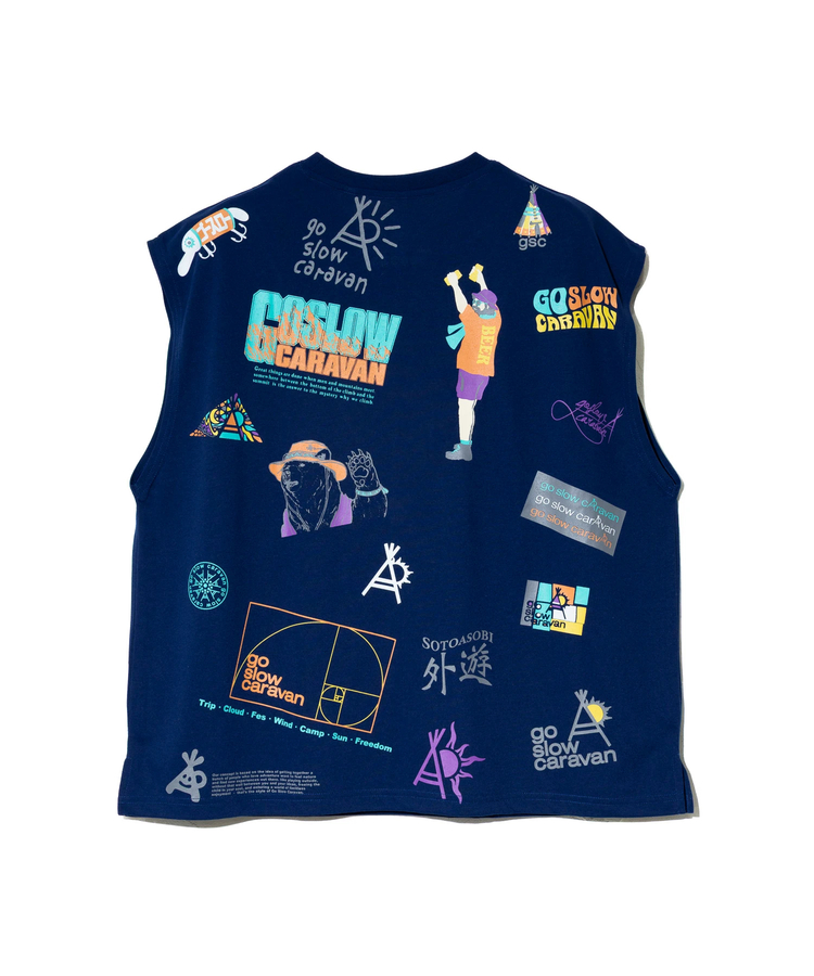 go slow caravan(ゴースローキャラバン) |Drymix gscいっぱい ノースリーブ TEE (MENS)